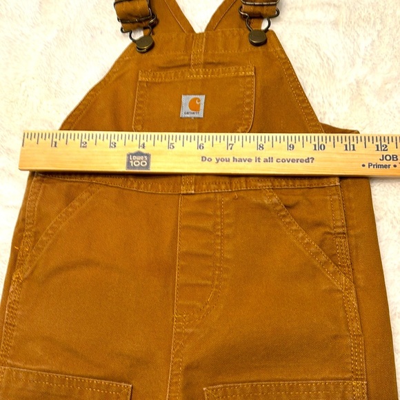 Carhartt Brown Canvas Overalls for Kids 18mo - Picture 4 of 6